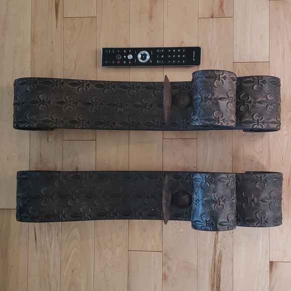 Fleur de Lis candle wall sconces - Picture 2 of 3